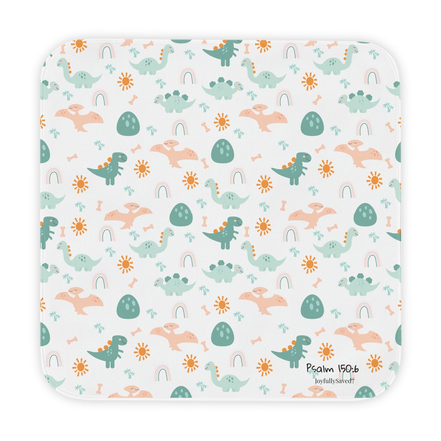 Dinosaur Hooded Baby Towel | Christian  (Psalm 150:6)