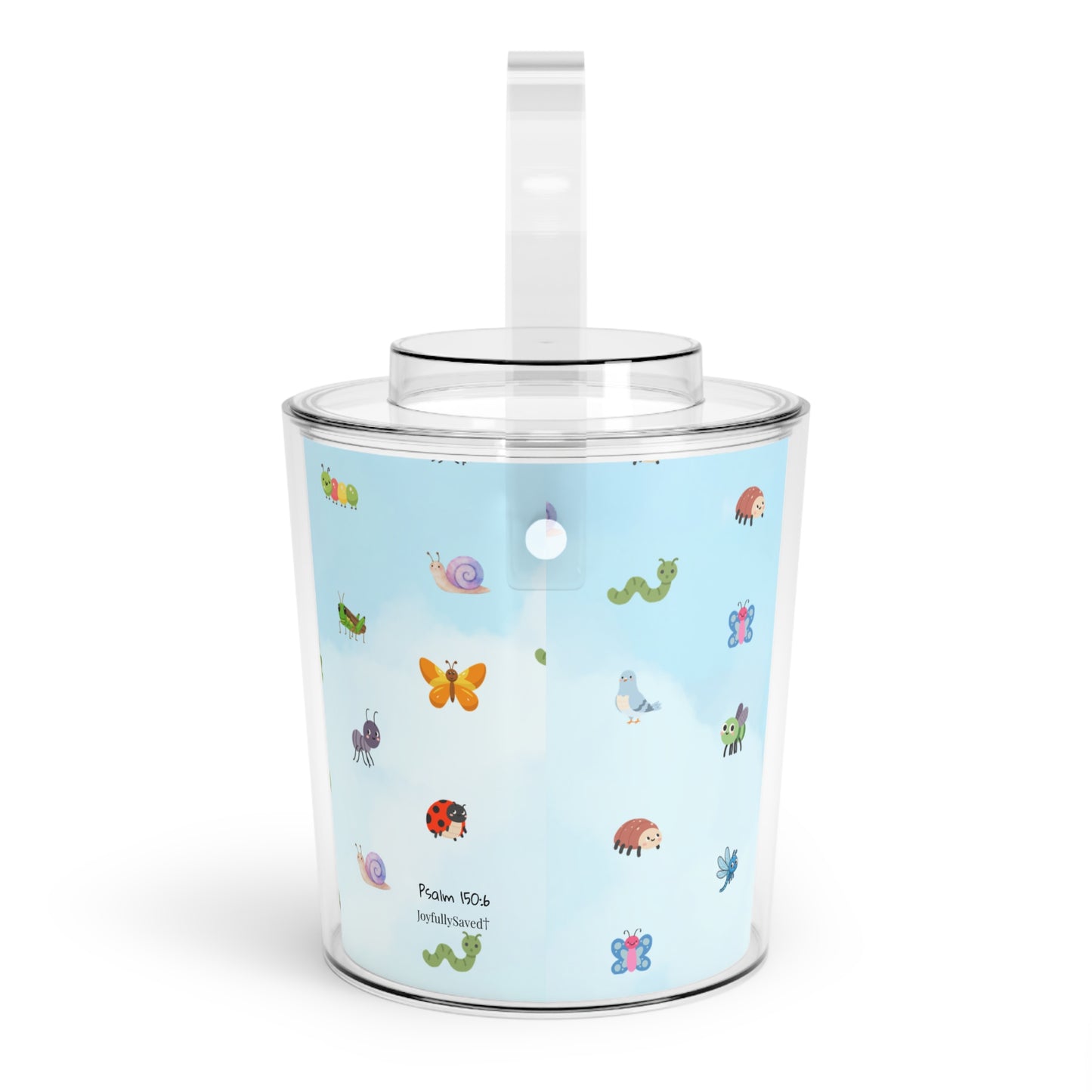 Cute Garden Critters Ice Bucket with Tongs – Acrylic Ice Cooler  Psalm 150:6