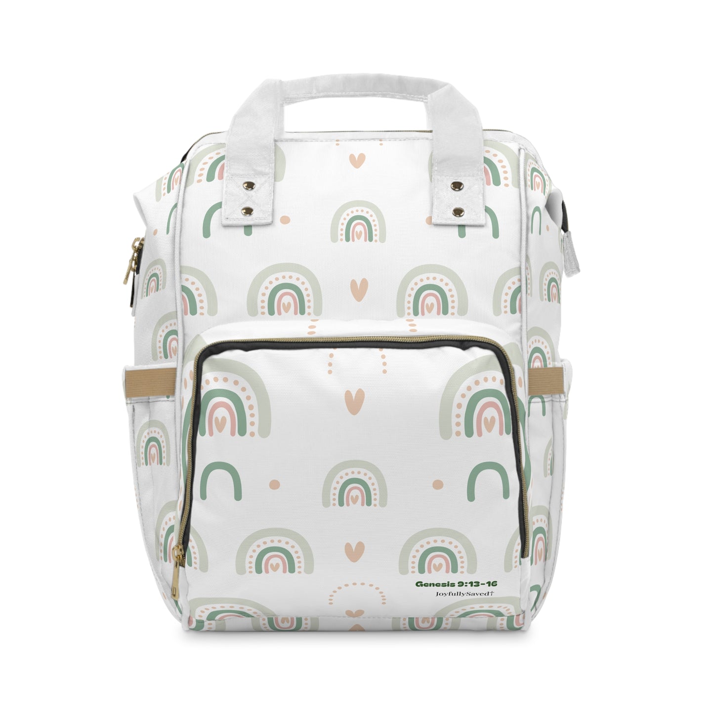 Rainbow Diaper Backpack — Christian Diaper Bag (Genesis 9:13-16)