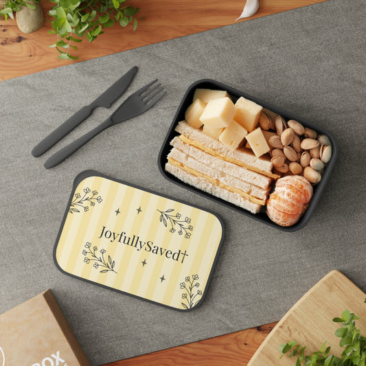JoyfullySaved PLA Bento Box – Eco Utensil Lunch Container