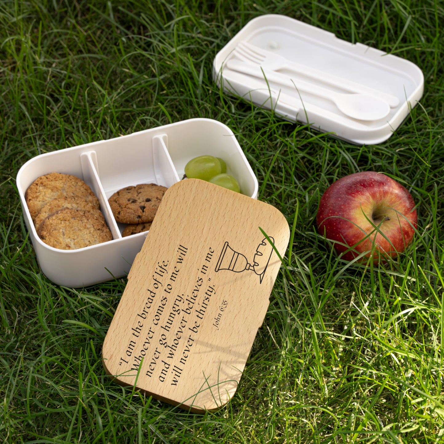 Christian Bento Lunch Box — "I Am the Bread of Life" John 6:35