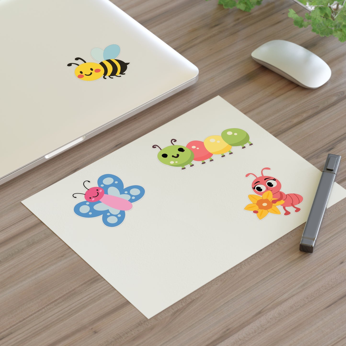 Cute Bug Sticker Sheet —VINYL Stickers for Kids, Scrapbooks & Planners