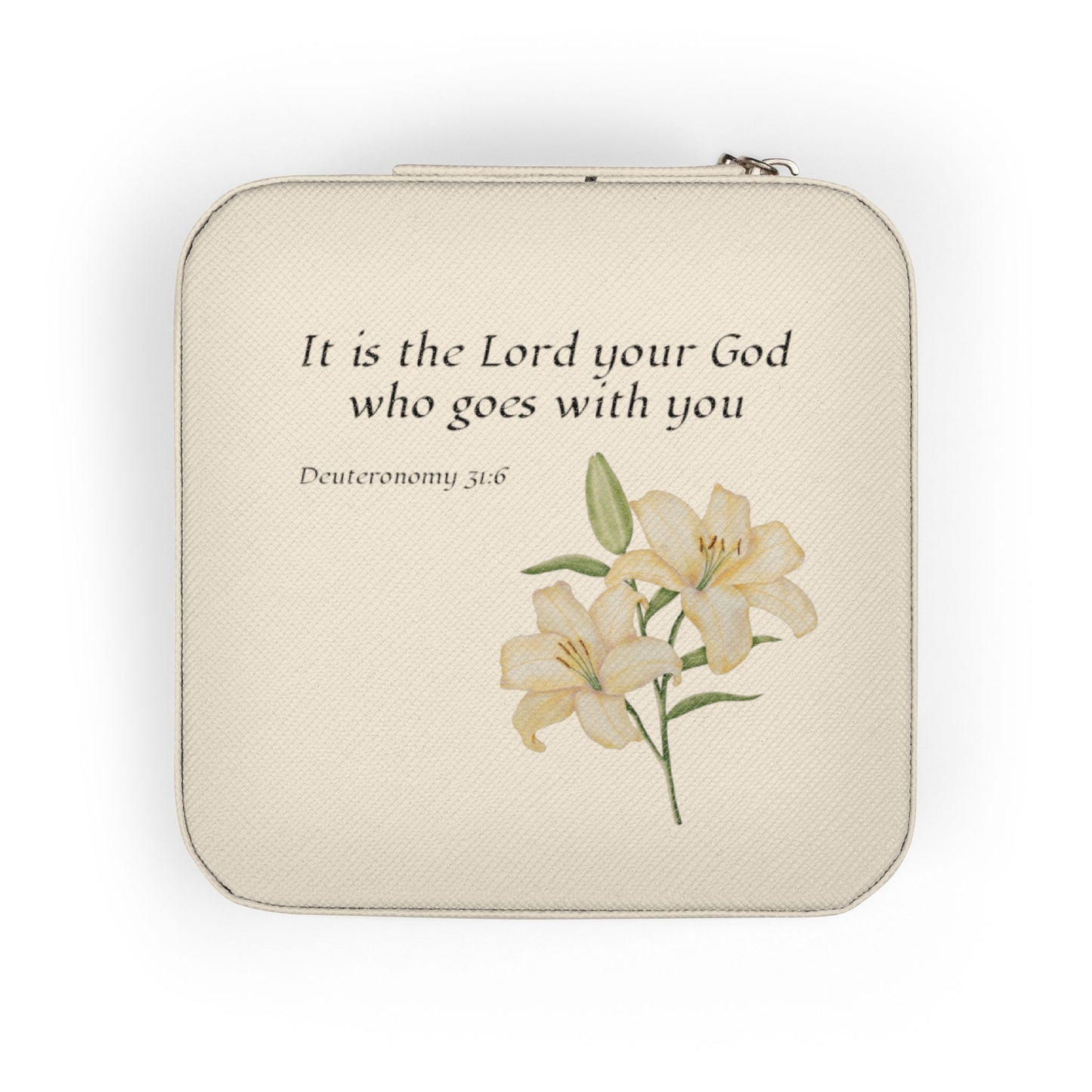 Scripture Lily Jewelry Travel Case | Christian Scripture Jewelry Case