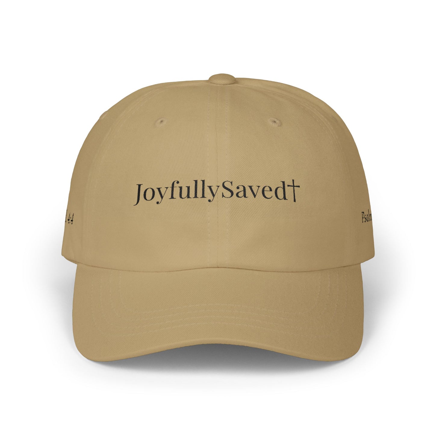 Classic "Dad" Cap, Cross logo with verses — Embroidered Christian Baseball Hat