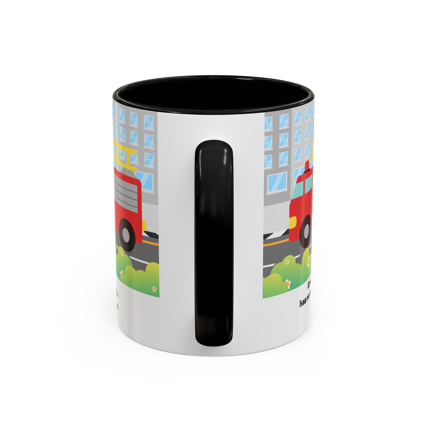 Fire Truck Coffee Mug — "Greater love has no one than this" Scripture Mug (11/15 oz)
