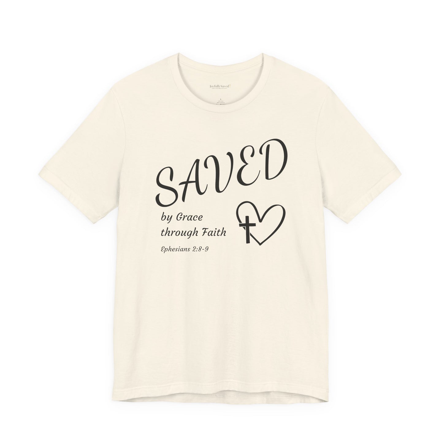 Ephesians 2:8-9 Christian T-Shirt — "SAVED by Grace through Faith" Tee