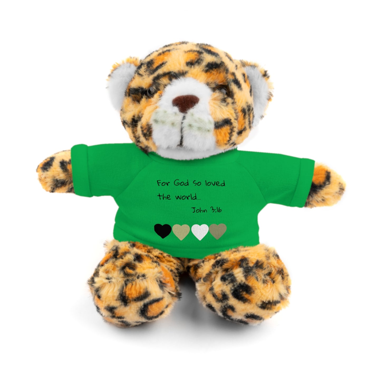 Christan Plush Toy, John 3:16  — Stuffed Animal with 'I Am a Child of God' T‑Shirt