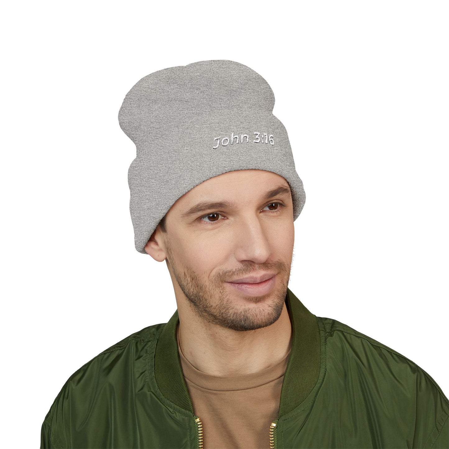 John 3:16 Embroidered Cuffed Beanie