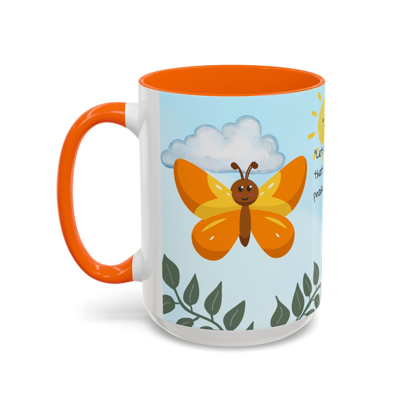 Butterfly Coffee Mug — Christian Ceramic Mug (Psalm 150:6)