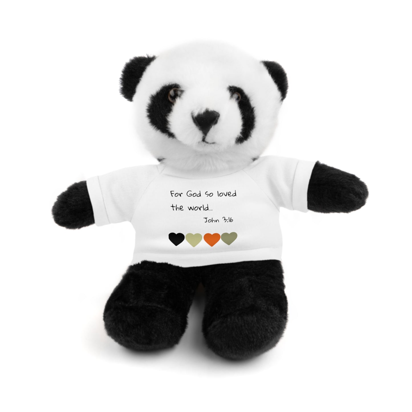 Christan Plush Toy, John 3:16  — Stuffed Animal with 'I Am a Child of God' T‑Shirt
