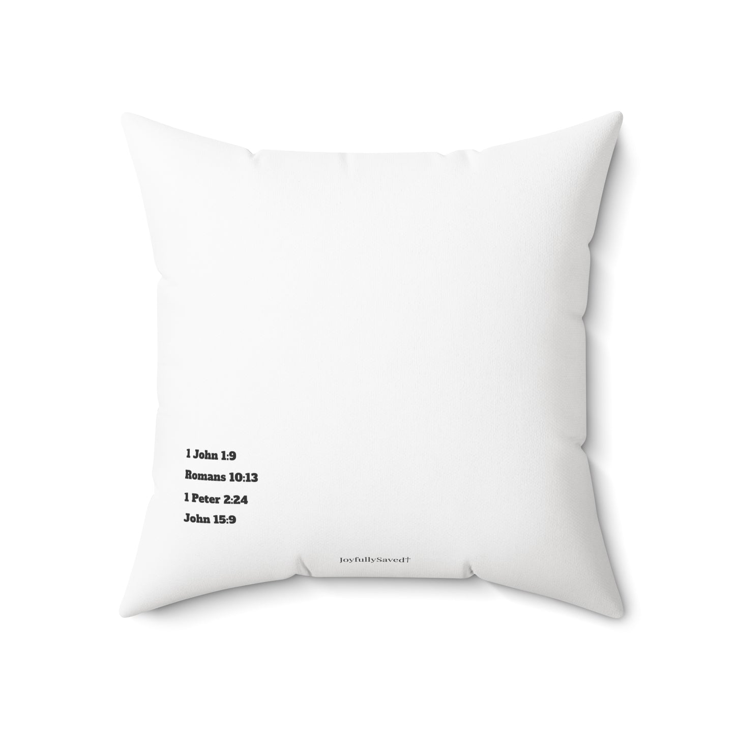 Jesus Square Pillow — Chrisian Decorative Throw Pillow, White & Black