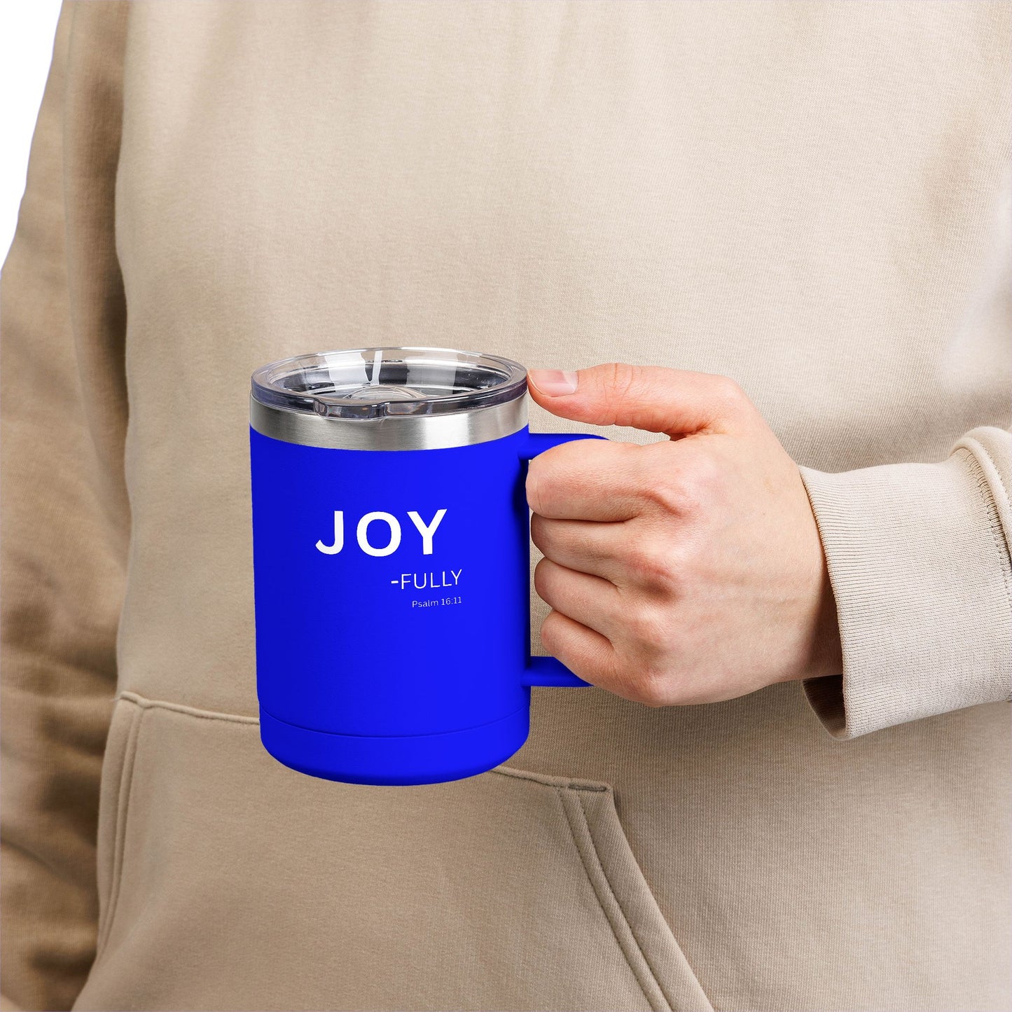 JOY-fully 15oz Coffee Mug Tumbler — Christian Faith Gift, John 1:16
