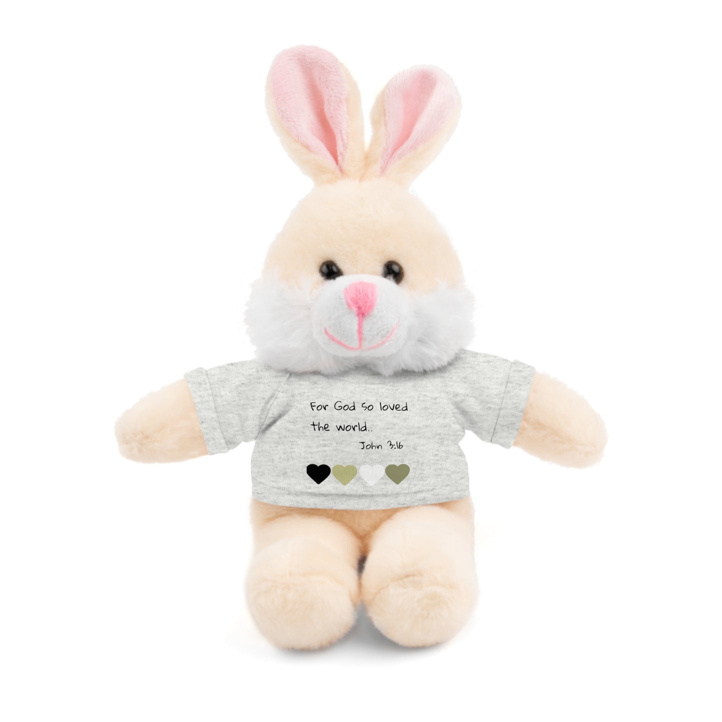 Christan Plush Toy, John 3:16  — Stuffed Animal with 'I Am a Child of God' T‑Shirt