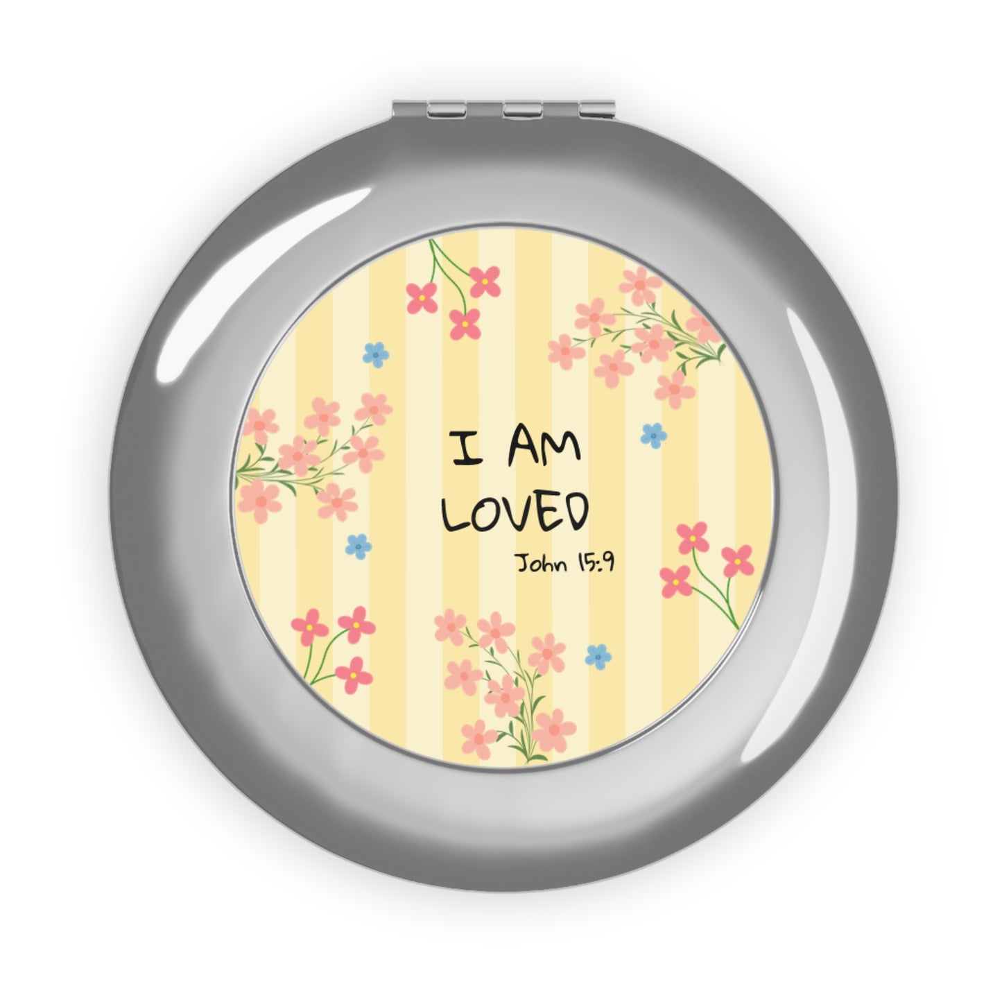 Compact Travel Mirror — "I Am Loved" Christian Pocket Mirror