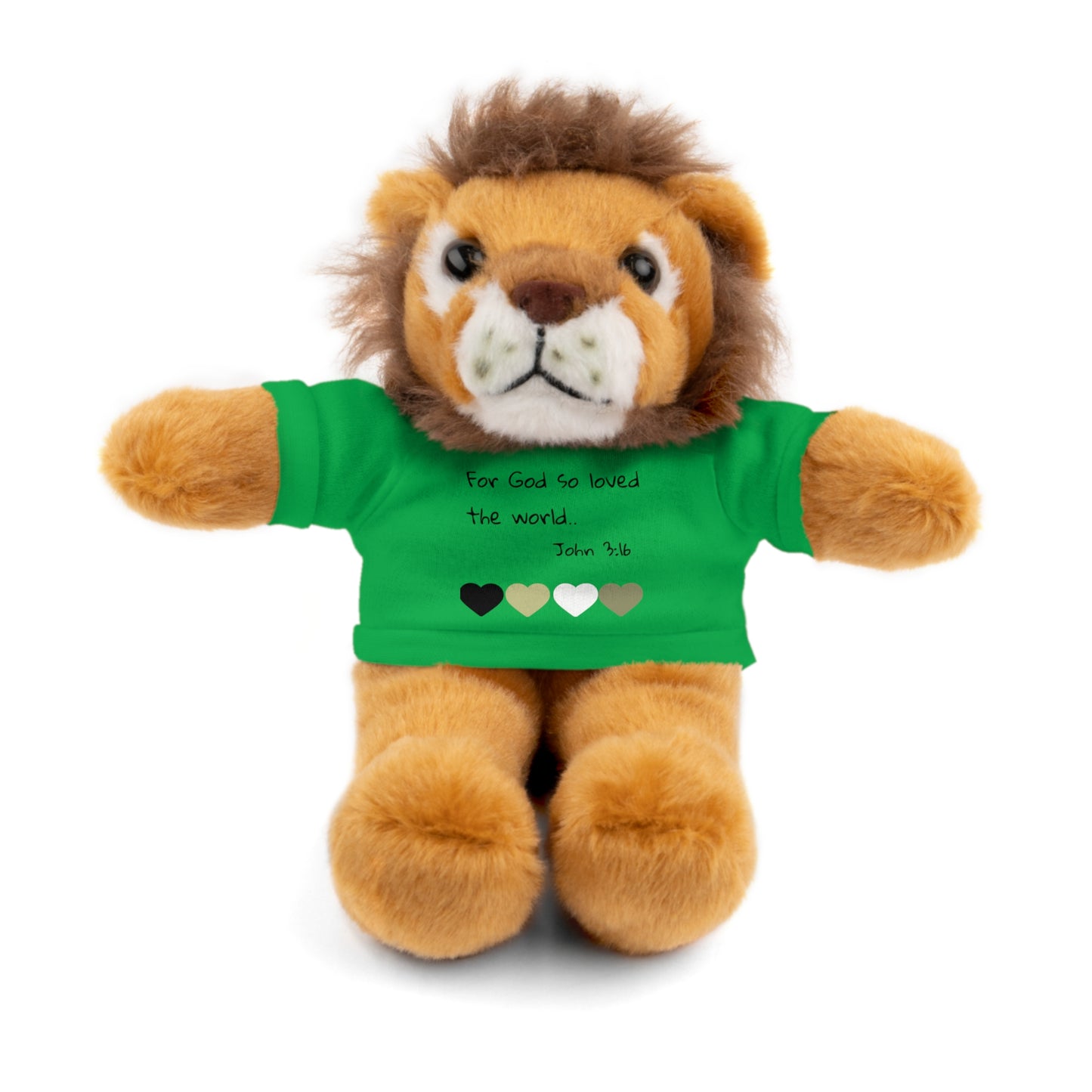Christan Plush Toy, John 3:16  — Stuffed Animal with 'I Am a Child of God' T‑Shirt