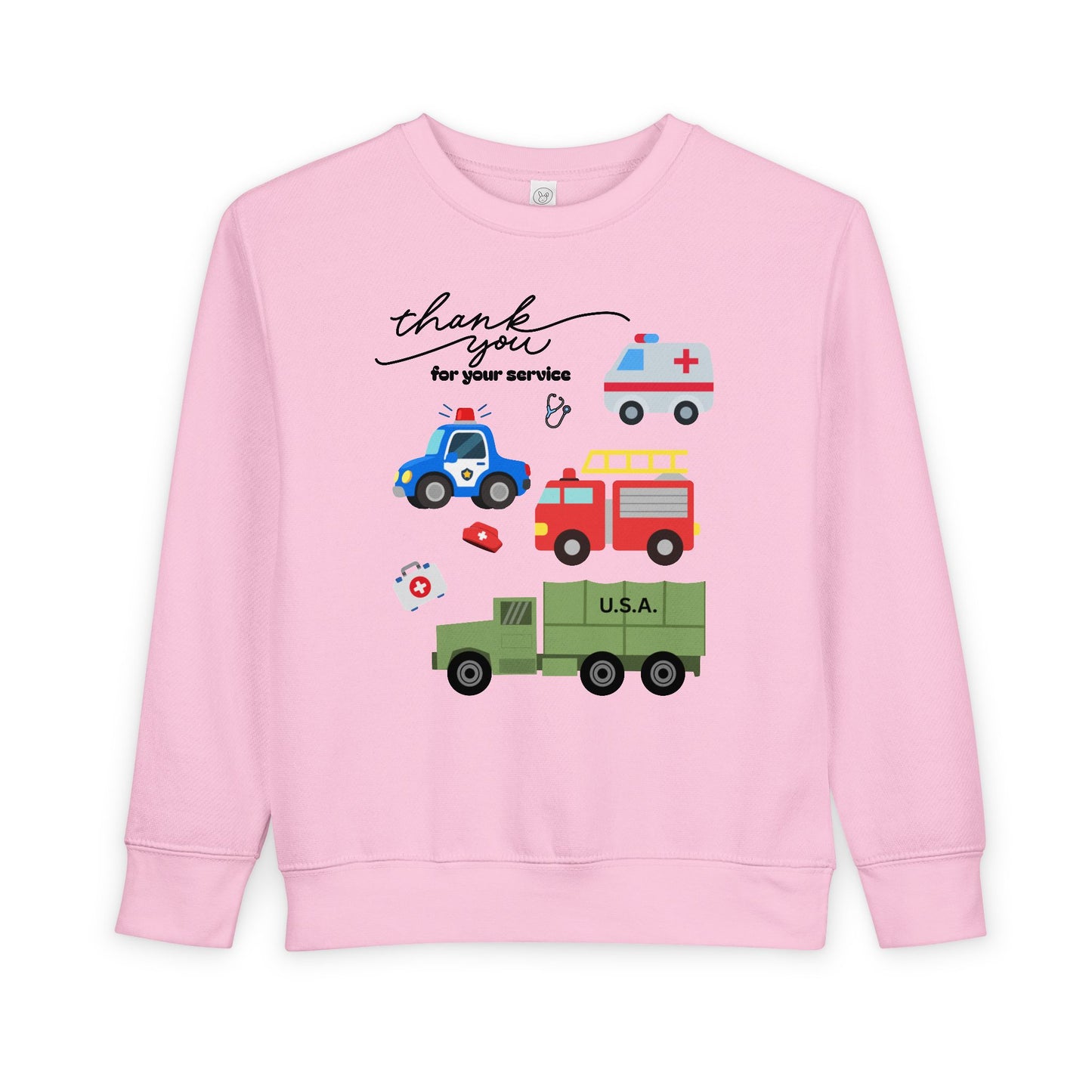 Christian Toddler Sweatshirt • Hero Vehicles Kids Pullover (John15:13)
