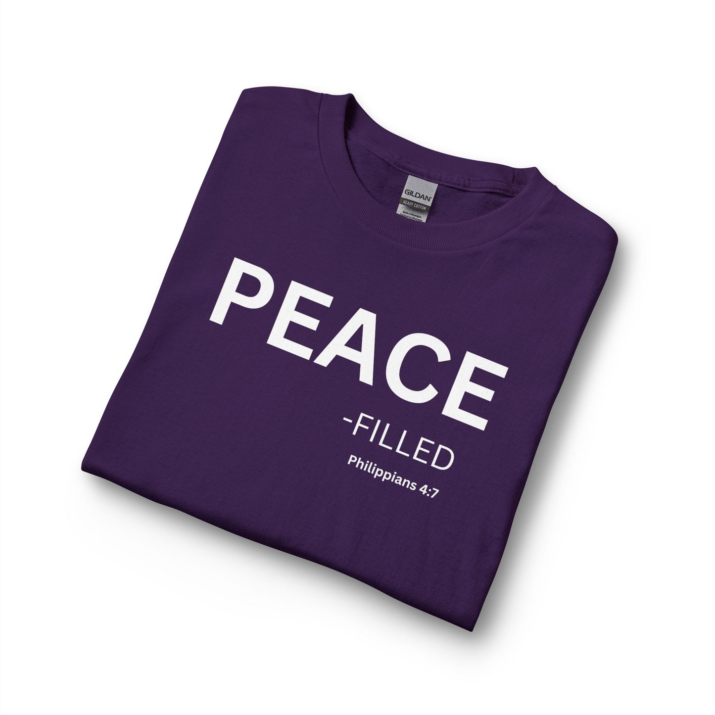 Peace-Filled Long Sleeve Tee – Christian Shirt (Philippians 4:7)