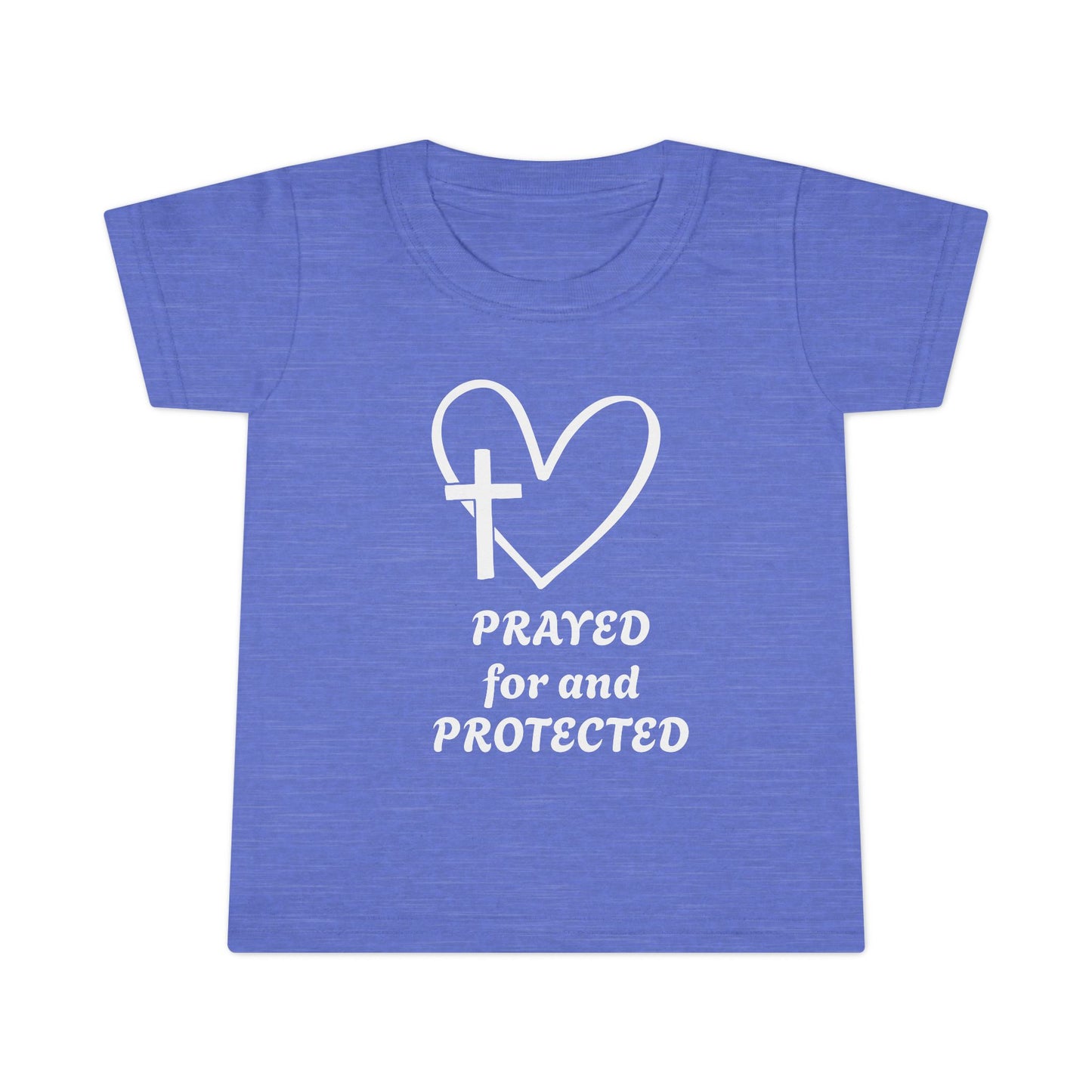Christian Toddler T-Shirt —  Heart & Cross Tee (Psalm 121:7-8)