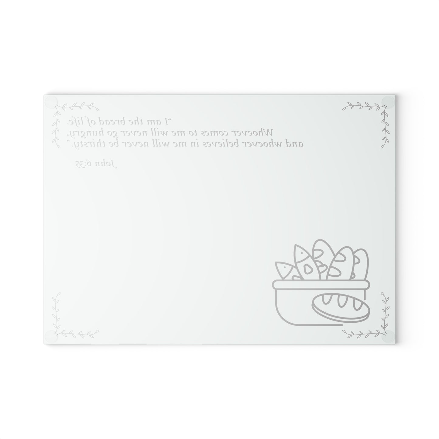 Christian Glass Cutting Board | Bread of Life (John 6:35) Gift