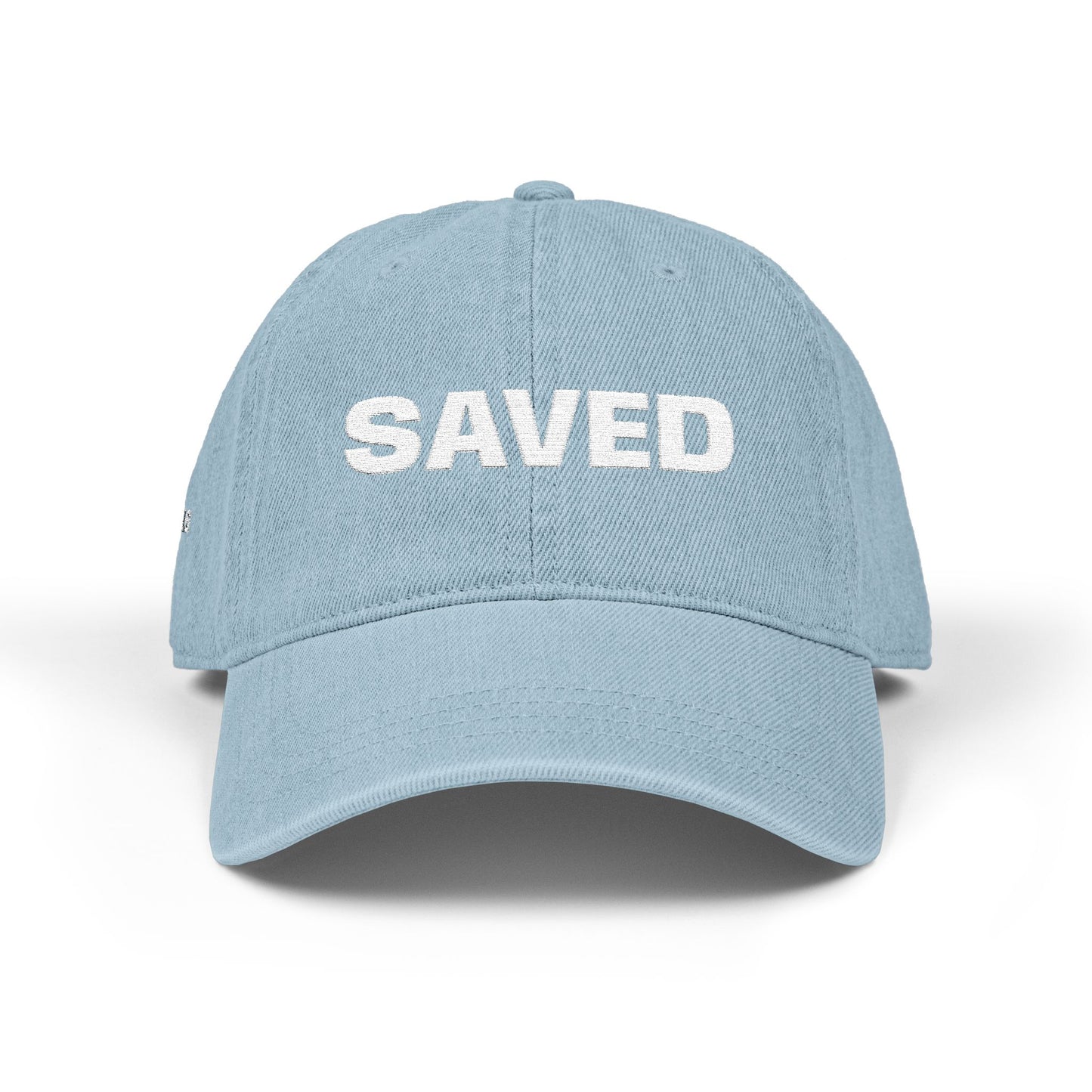 Saved Denim Hat — Embroidered John 3:16 Faith Cap