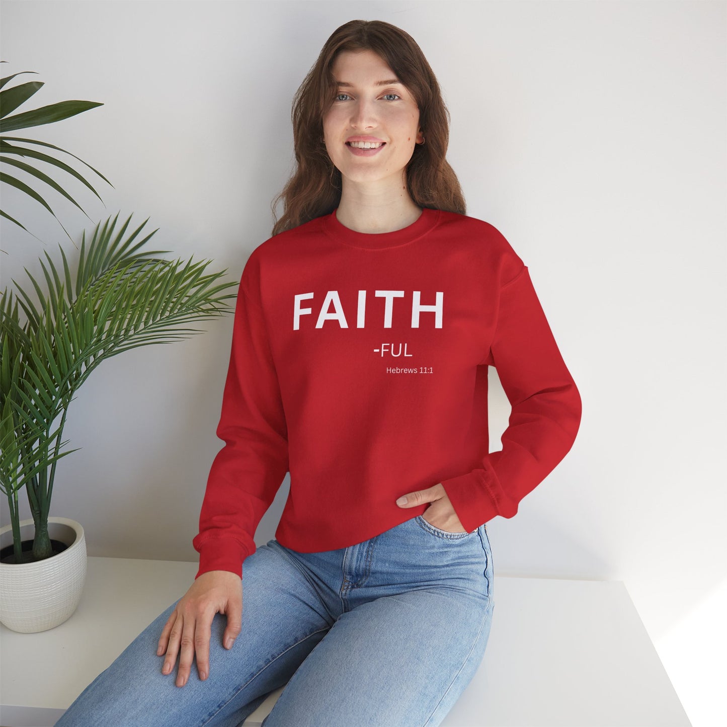 Faith-ful Sweatshirt | Chritian Unisex clothing (Hebrews 11:1)