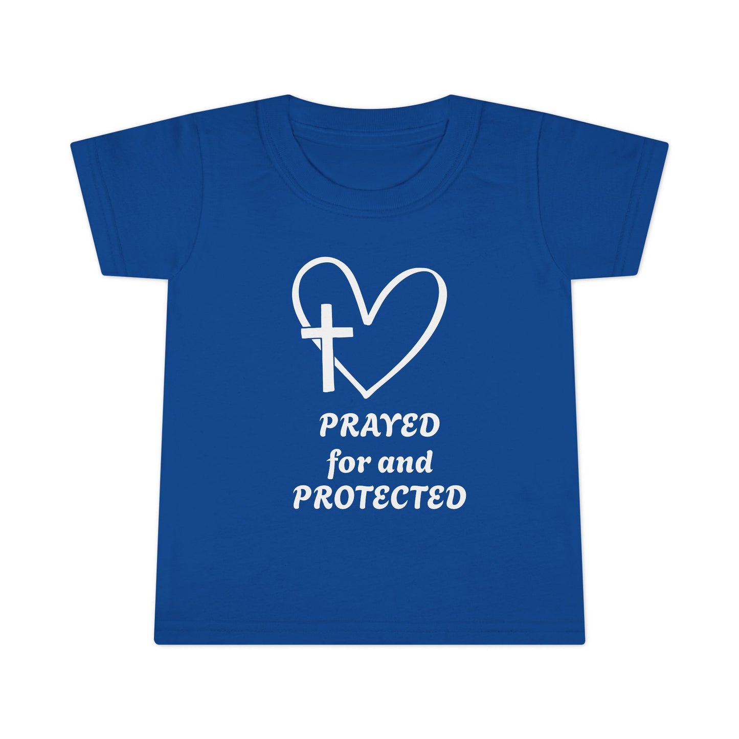 Christian Toddler T-Shirt —  Heart & Cross Tee (Psalm 121:7-8)
