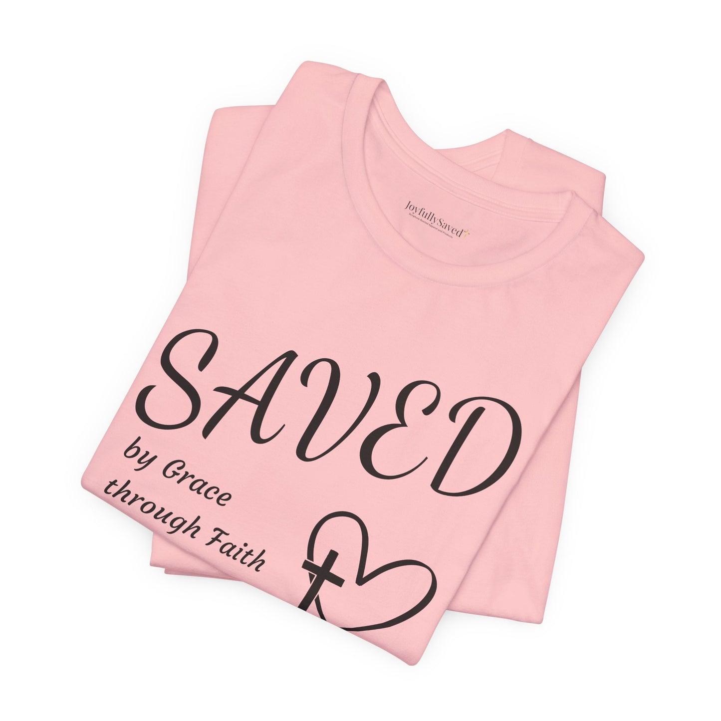 Ephesians 2:8-9 Christian T-Shirt — "SAVED by Grace through Faith" Tee