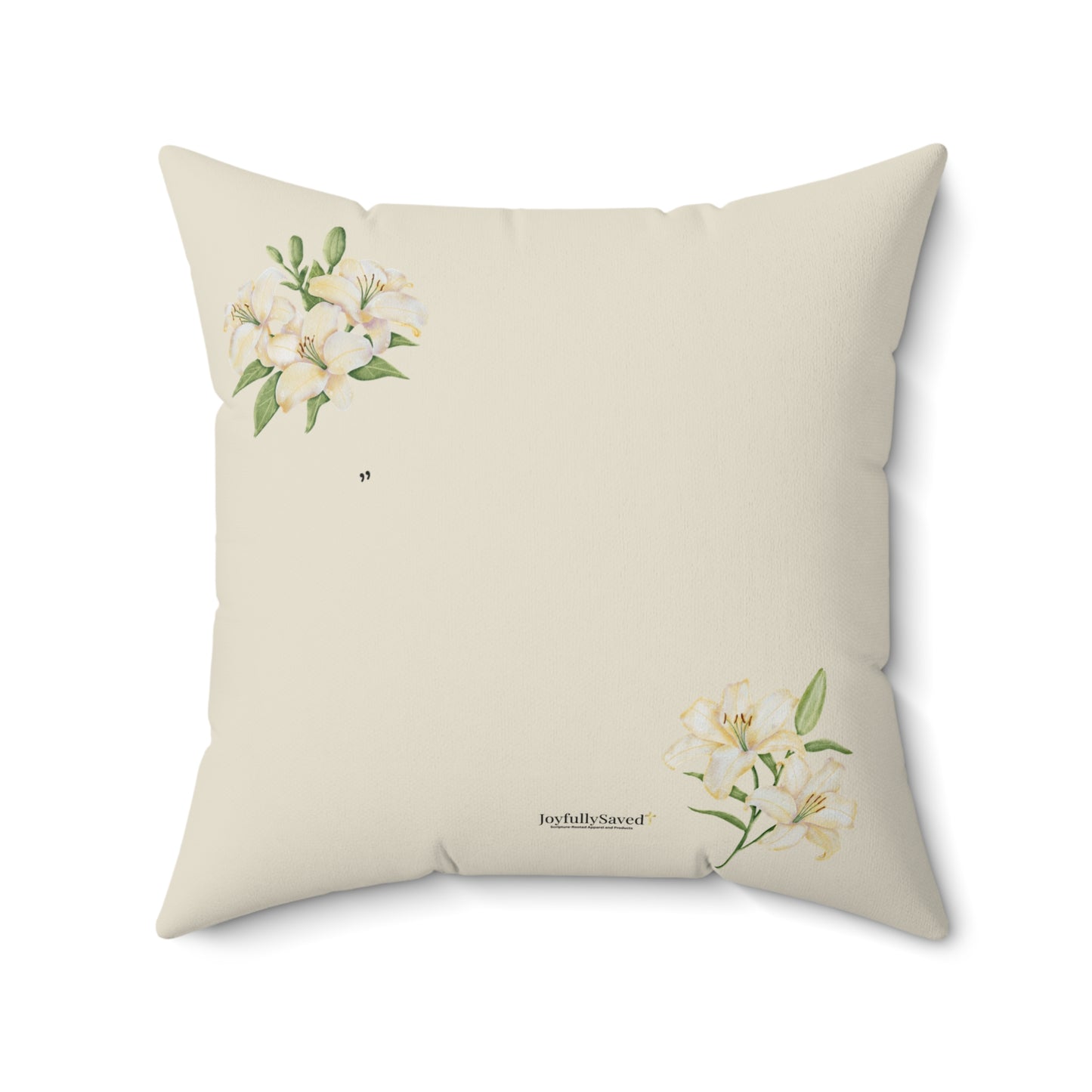 "Thank You" from 2+ ppl, Square Pillow, Proverbs 22:6 — Christian Pillow, religious gift
