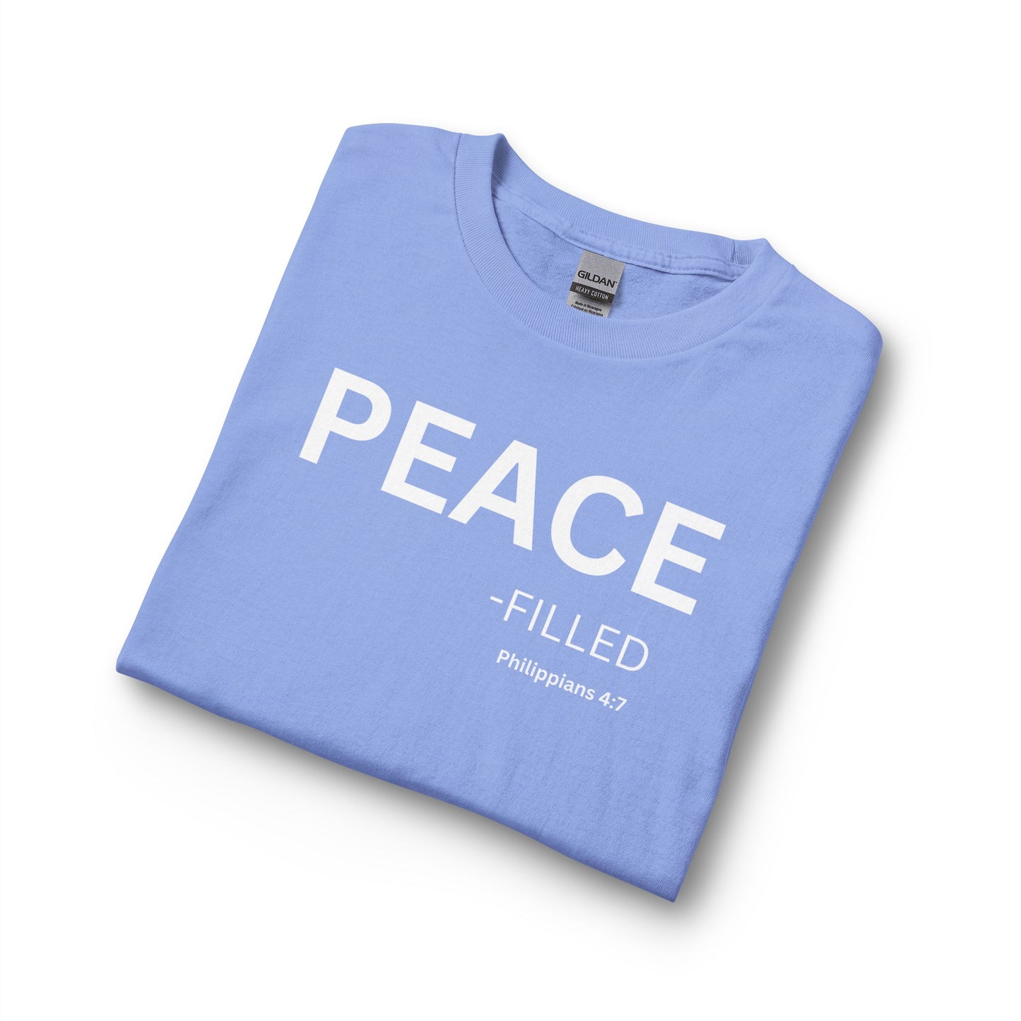 Peace-Filled Long Sleeve Tee – Christian Shirt (Philippians 4:7)