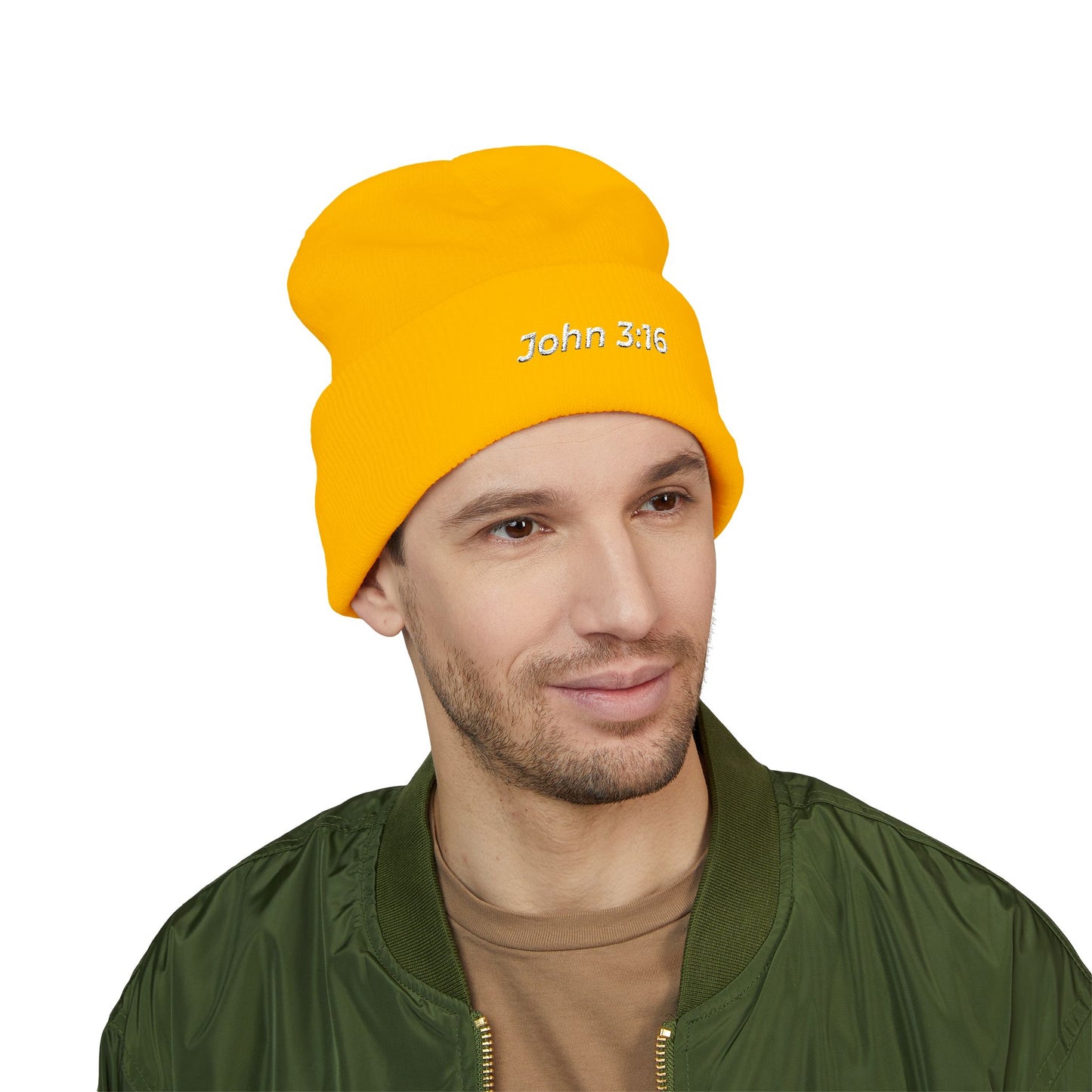 John 3:16 Embroidered Cuffed Beanie