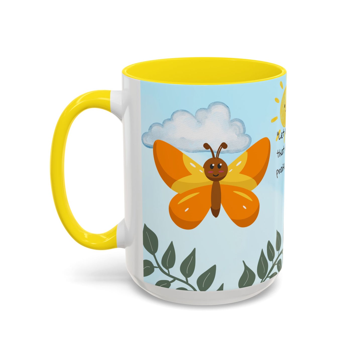 Butterfly Coffee Mug — Christian Ceramic Mug (Psalm 150:6)