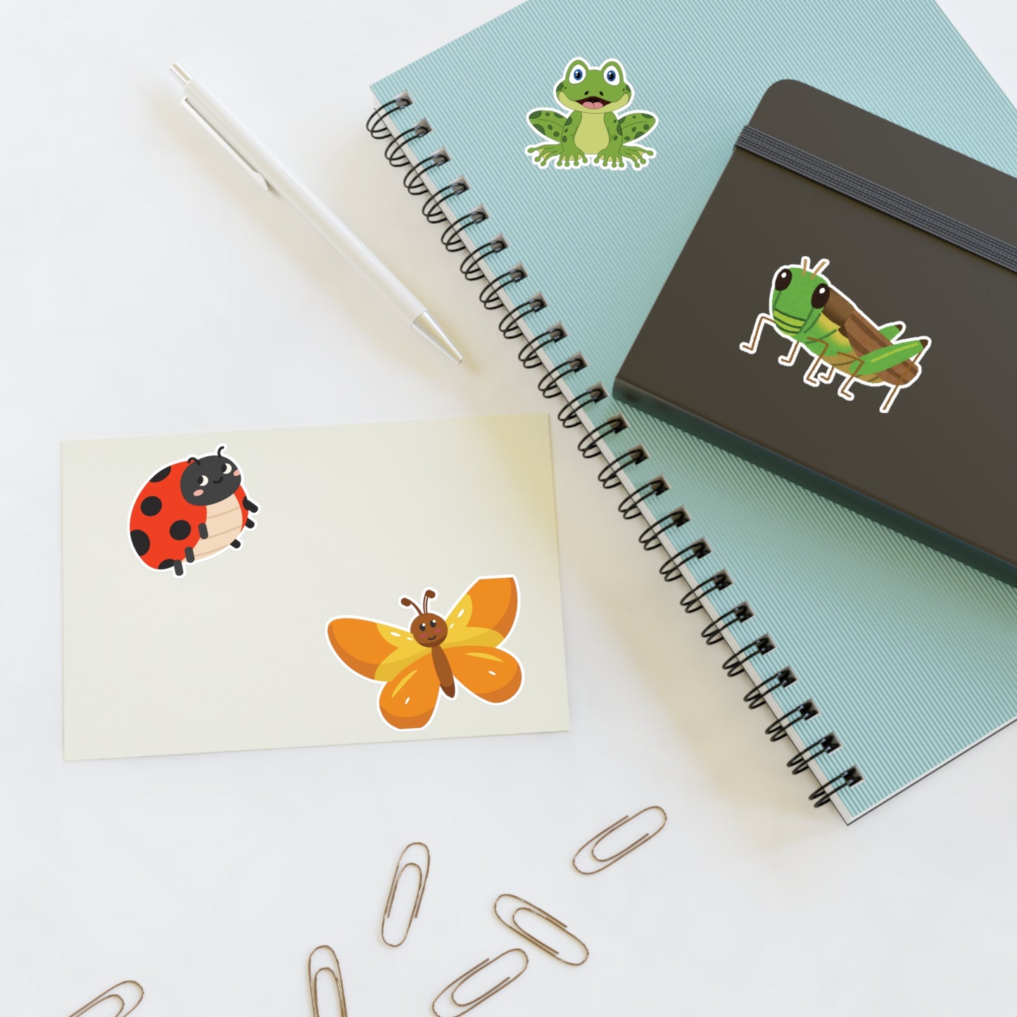 Cute Bug Sticker Sheet —VINYL Stickers for Kids, Scrapbooks & Planners