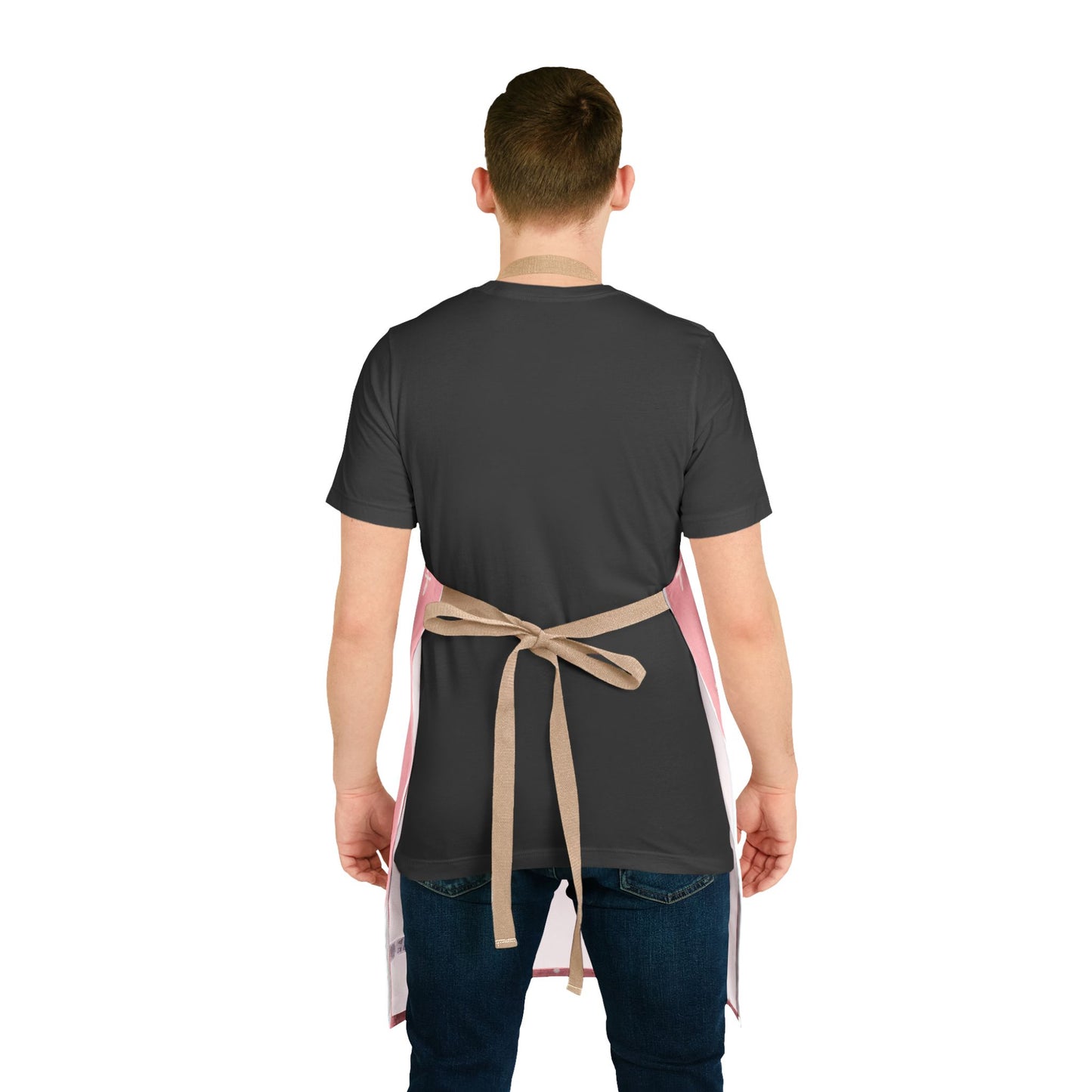 Christian Cross Pink Apron — large print, Faith Kitchen Apron