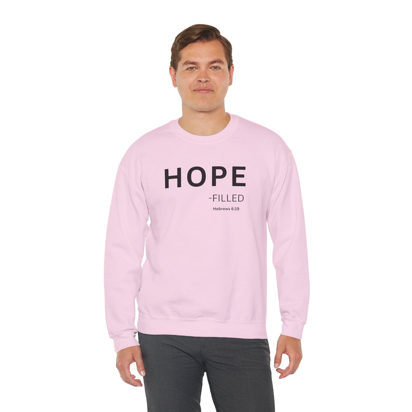 HOPE-filled Sweatshirt | Chritian Unisex clothing (Hebrews 6:19)