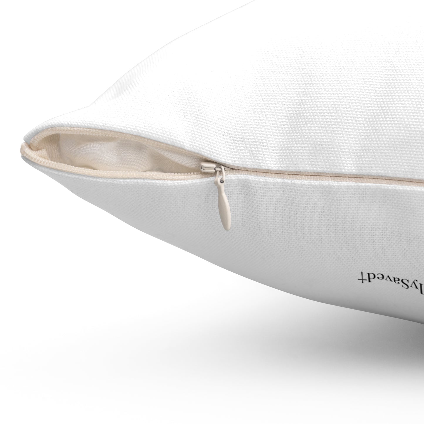 Jesus Square Pillow — Chrisian Decorative Throw Pillow, White & Black