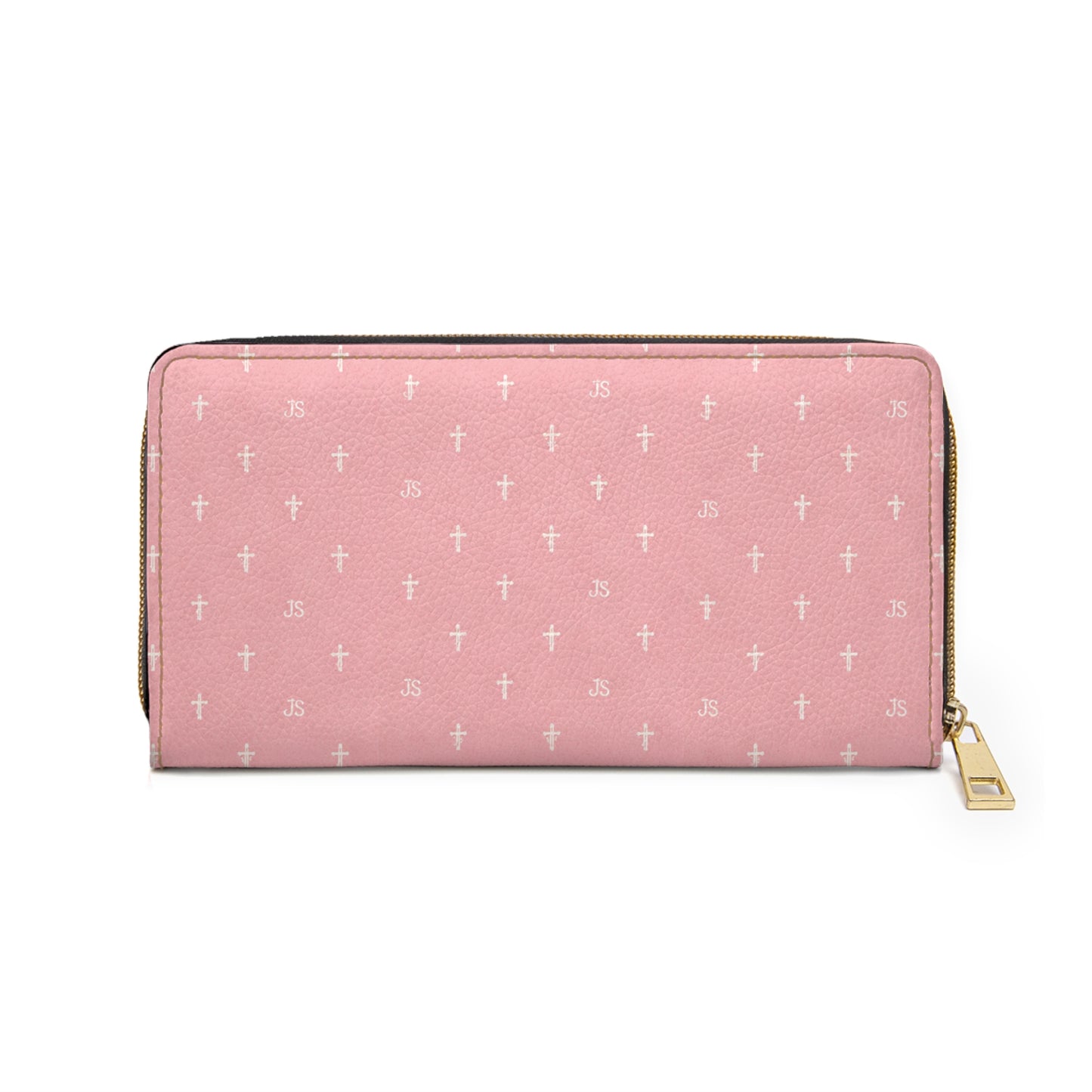 Pink Zipper Wallet — Christian Signature Cross Wallet