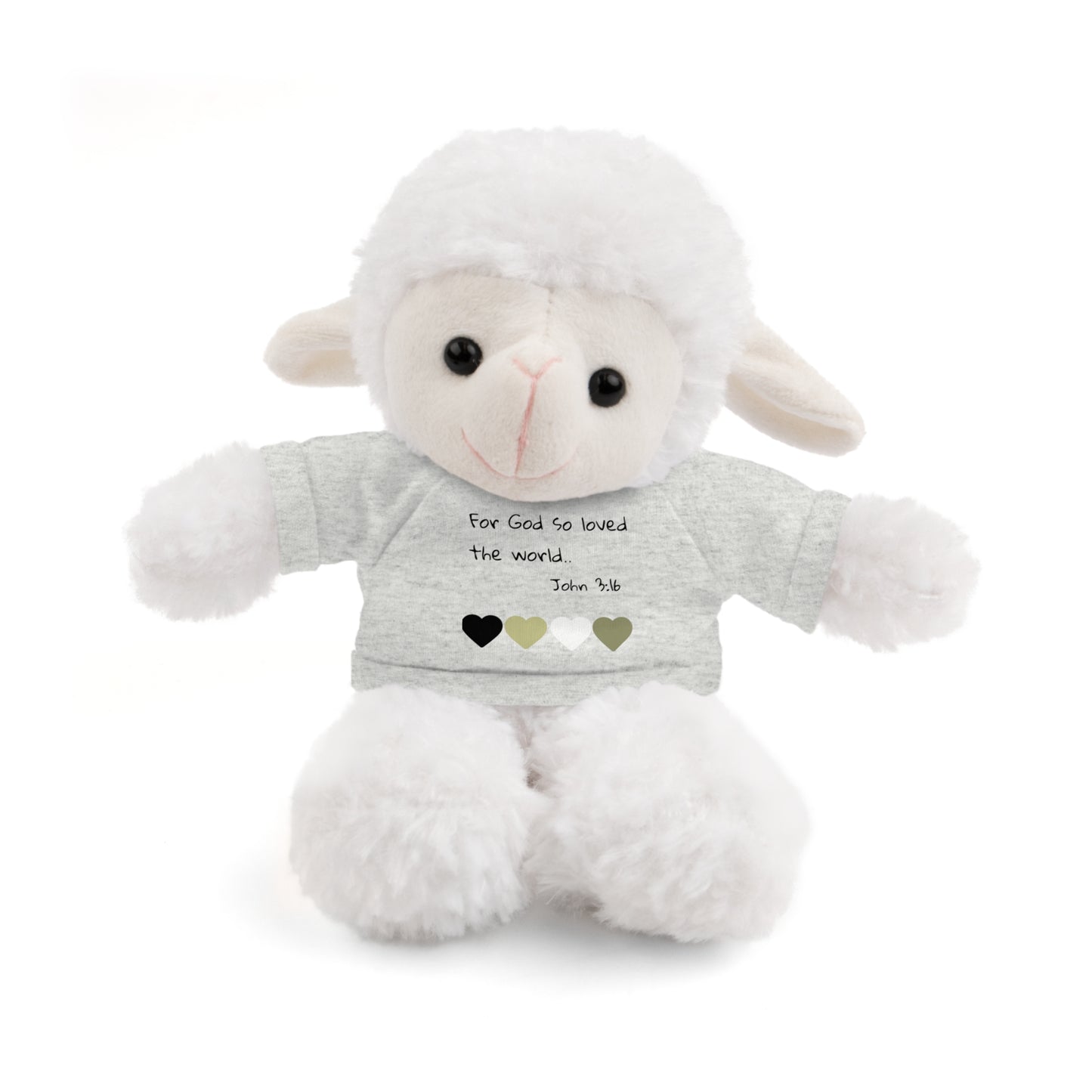Christan Plush Toy, John 3:16  — Stuffed Animal with 'I Am a Child of God' T‑Shirt