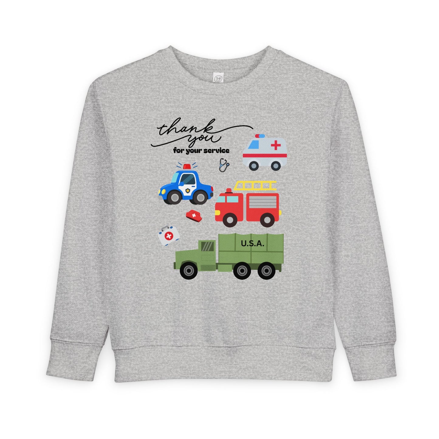 Christian Toddler Sweatshirt • Hero Vehicles Kids Pullover (John15:13)