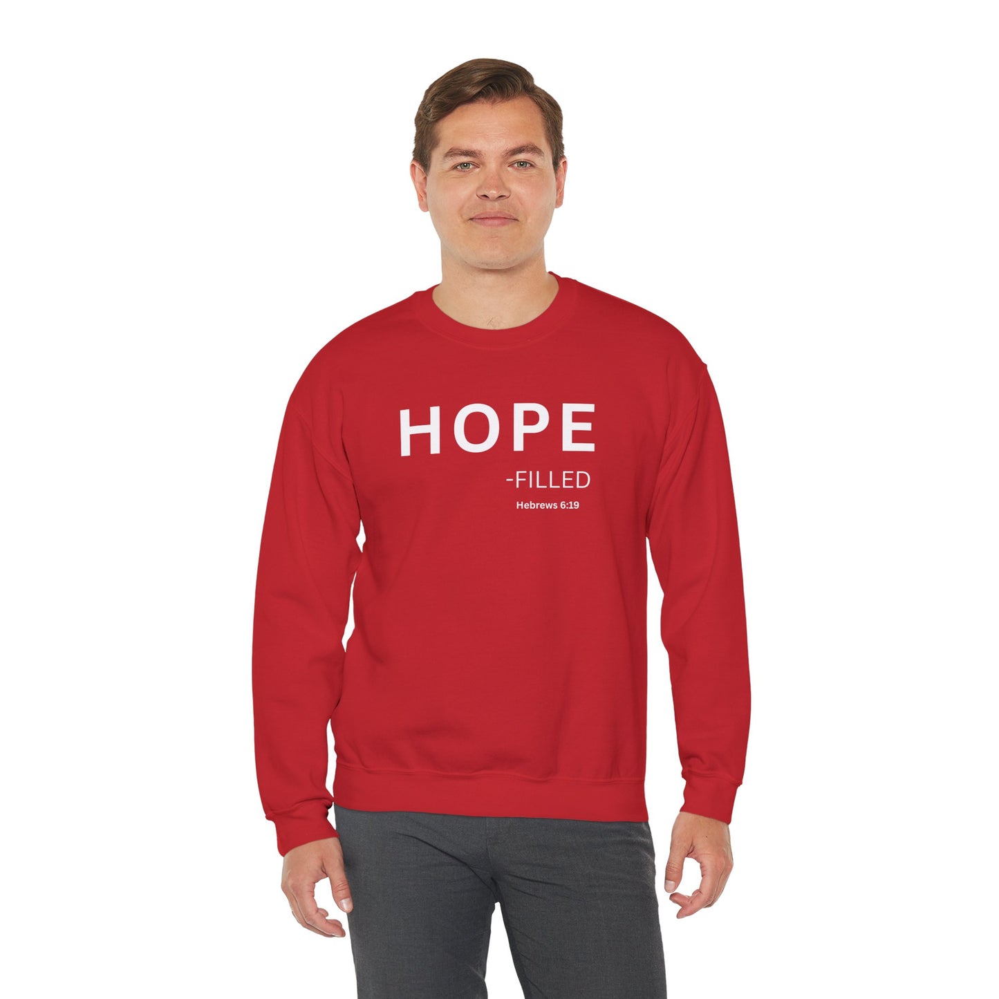 HOPE-filled Sweatshirt | Chritian Unisex clothing (Hebrews 6:19)