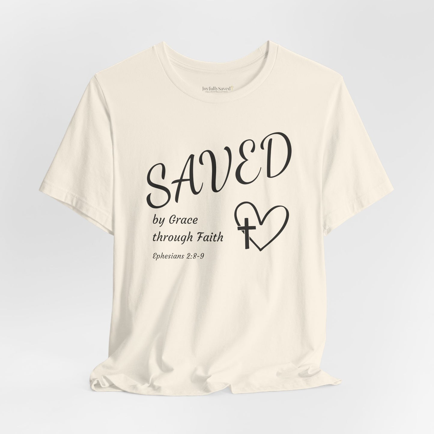 Ephesians 2:8-9 Christian T-Shirt — "SAVED by Grace through Faith" Tee