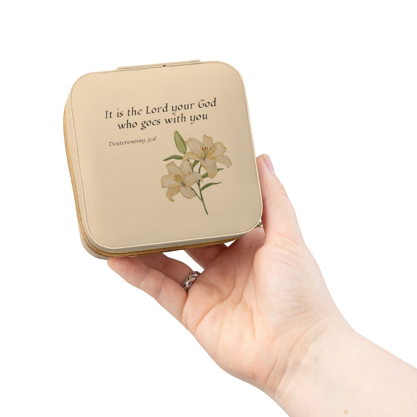 Scripture Lily Jewelry Travel Case | Christian Scripture Jewelry Case