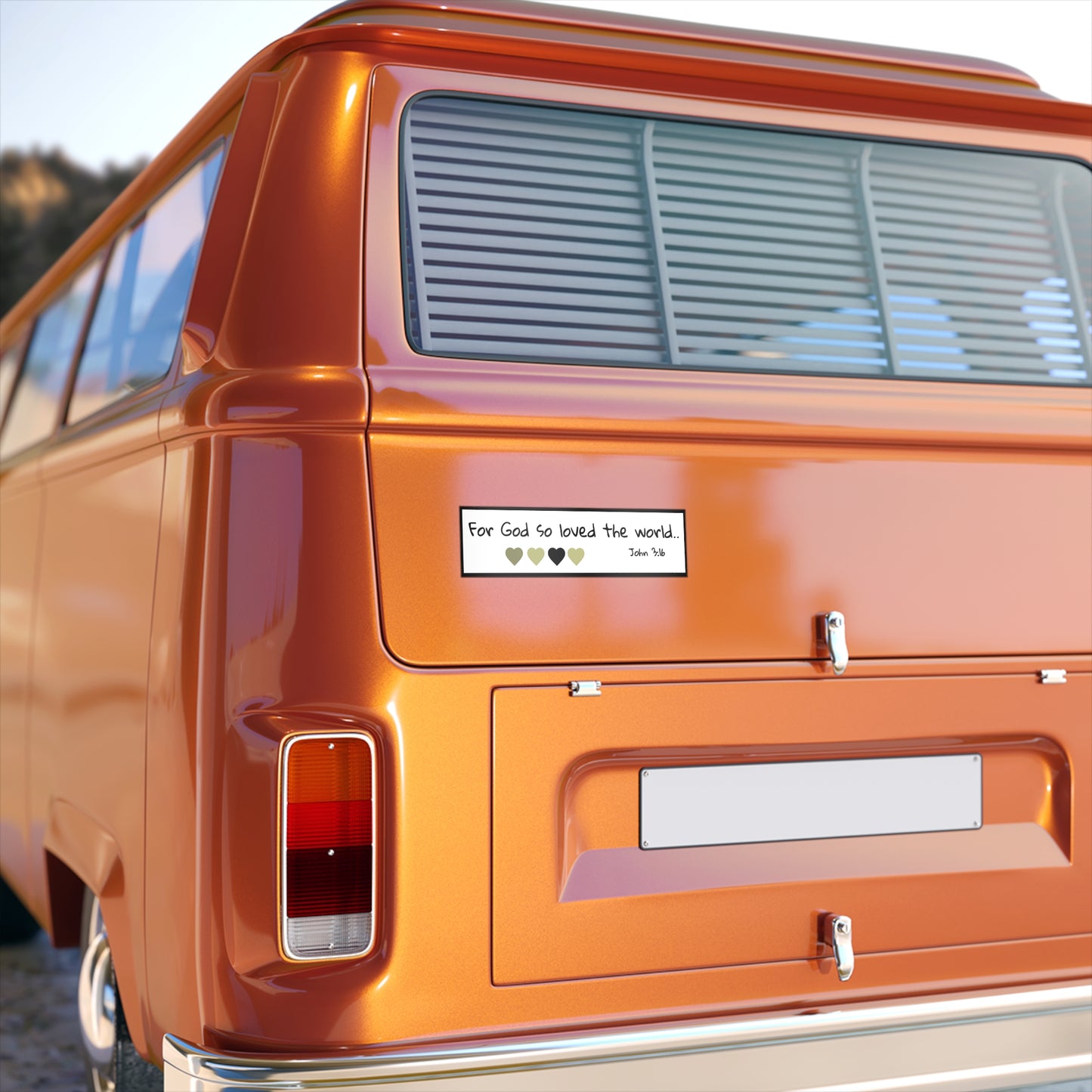 John 3:16 Christian Bumper Sticker — "For God So Loved"