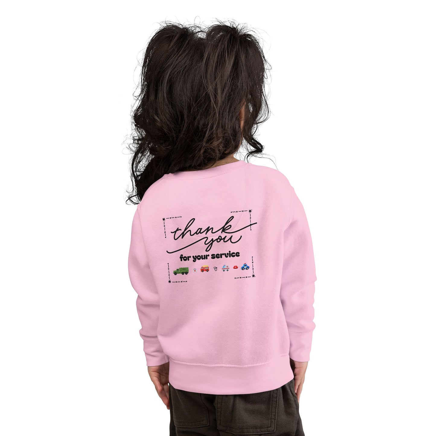 Christian Toddler Sweatshirt • Military Truck  Kids Pullover (John 15:13)