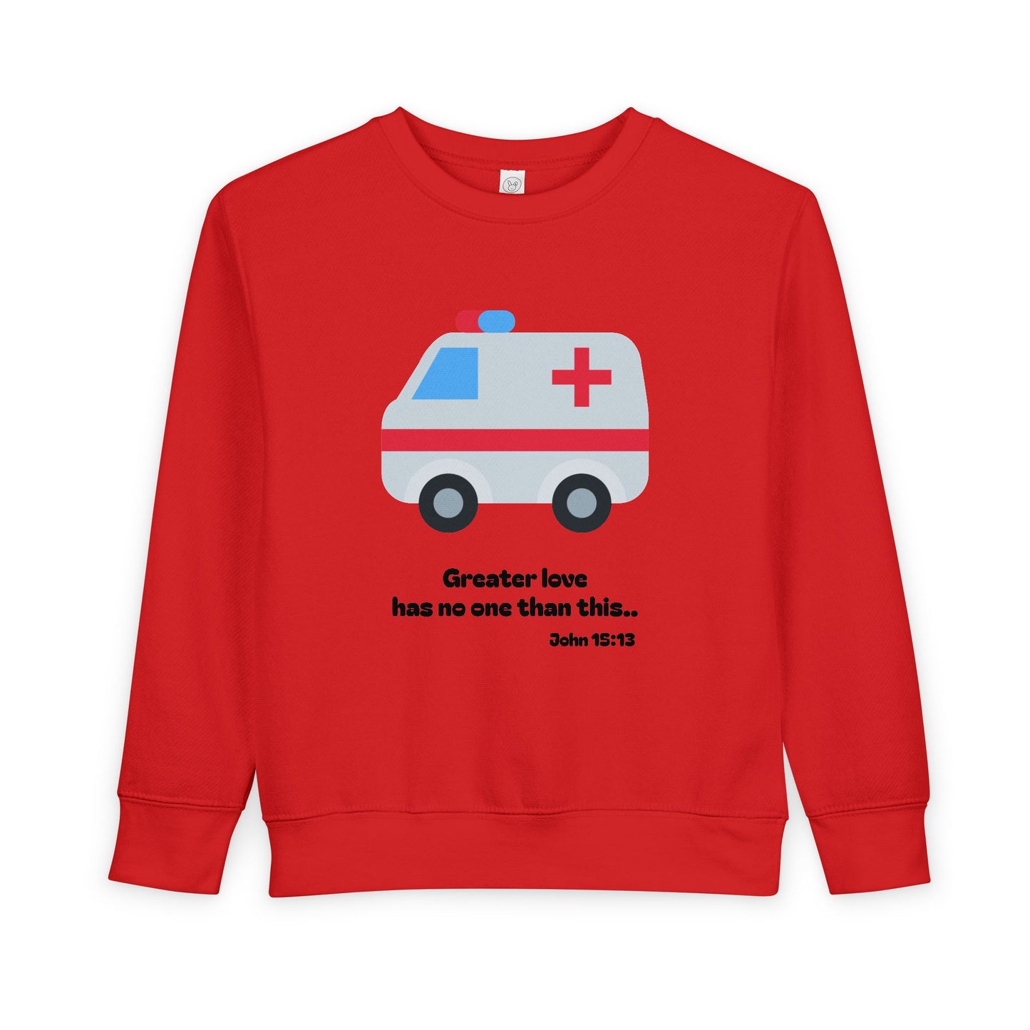 Christian Toddler Sweatshirt • Ambulance Kids Pullover (John 15:13)