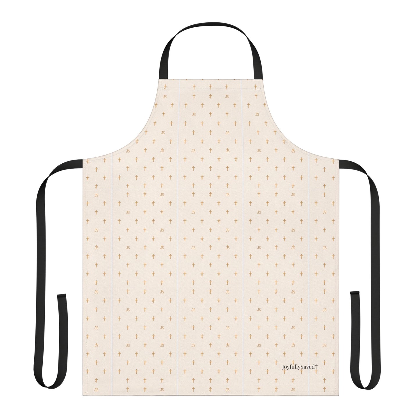 Christian Cross Cream Apron —Faith Kitchen Apron