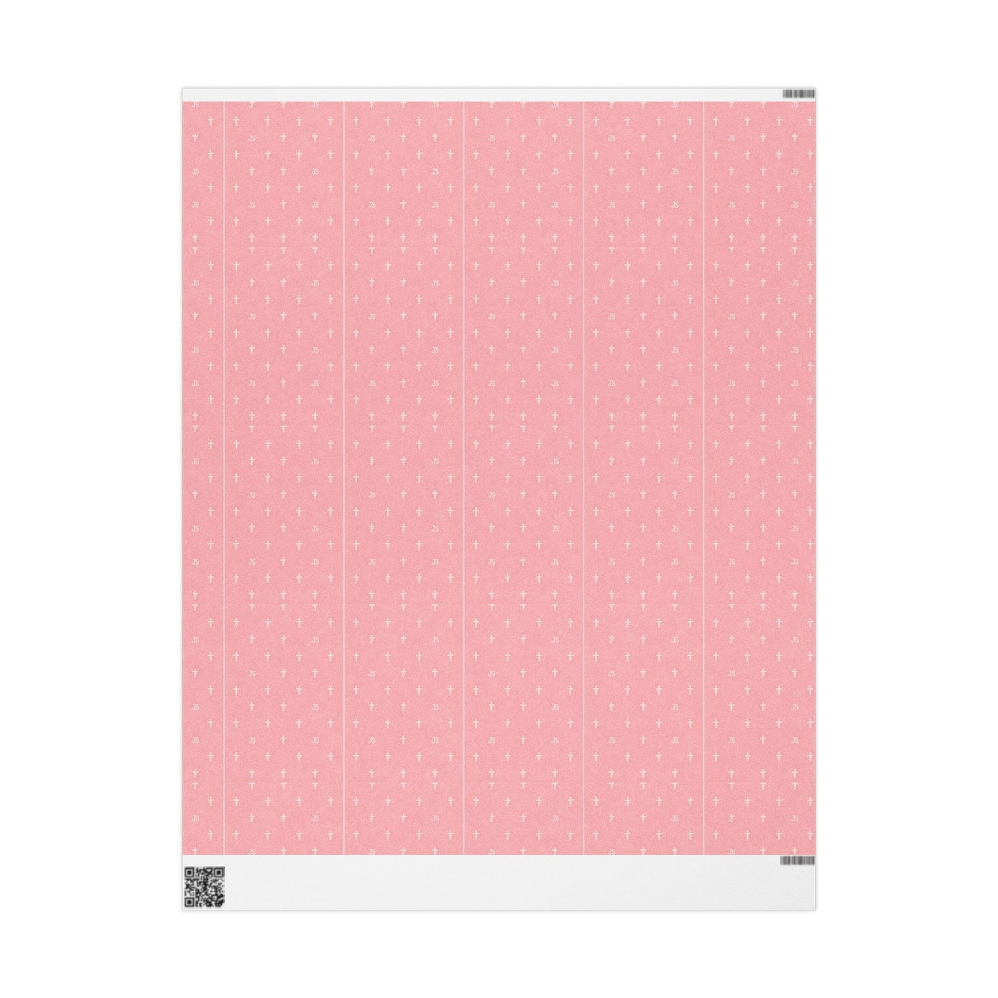 Joyfully Saved Signature Cross Wrapping Paper, Pink | gift wrap