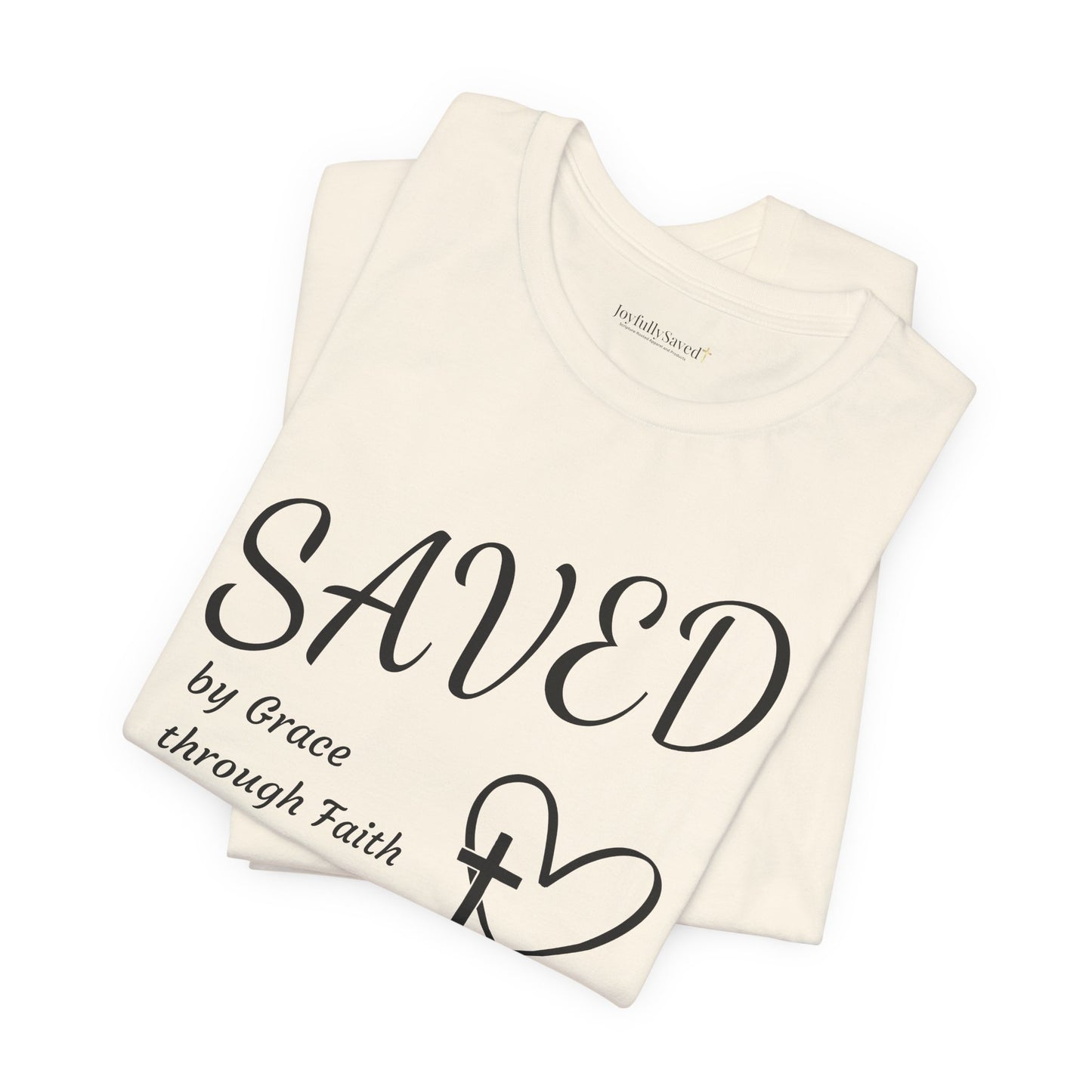 Ephesians 2:8-9 Christian T-Shirt — "SAVED by Grace through Faith" Tee
