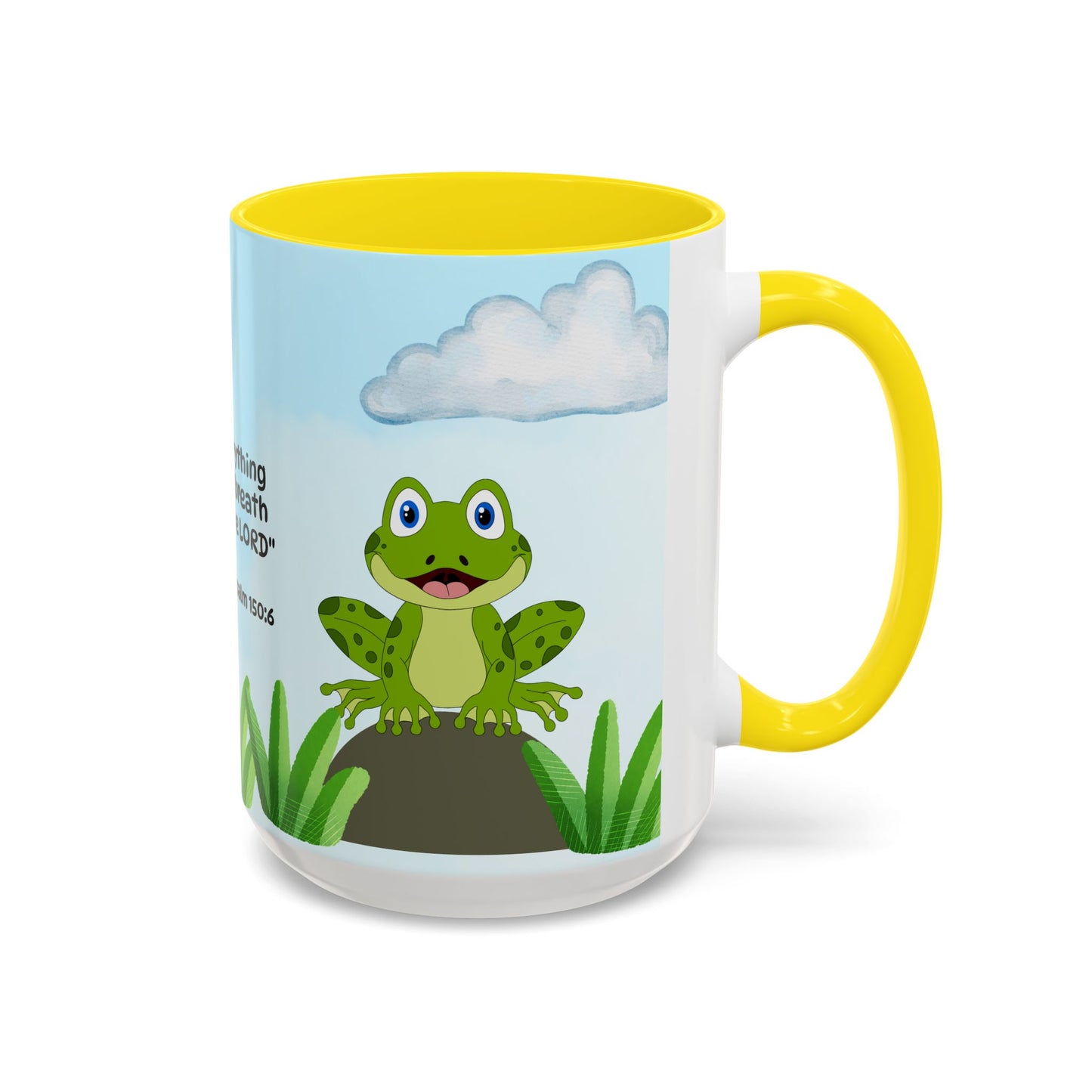 Frog Coffee Mug — Christian Ceramic Mug (Psalm 150:6)