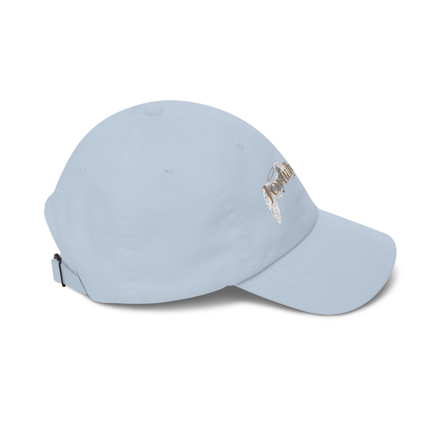 Joyfully Saved "dad" Cap, Logo only — Embroidered Hat, Gold text