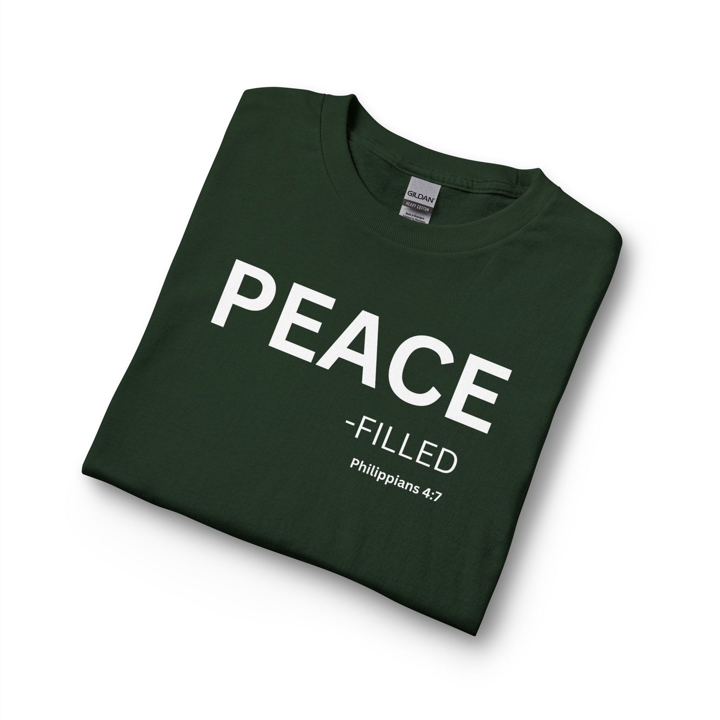 Peace-Filled Long Sleeve Tee – Christian Shirt (Philippians 4:7)
